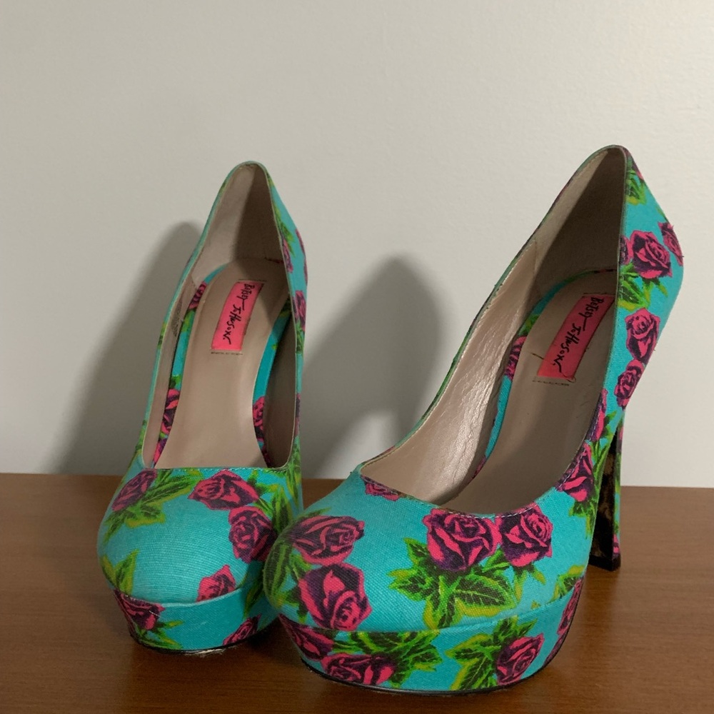 Betsey Johnson Rose Platform Heels